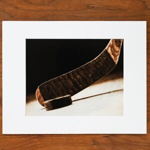 11x14 Matted Ice Hockey Photo, Sports Color Wall Art